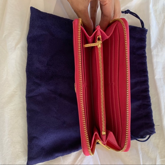 Tory Burch Robinson Zip Continental Wallet - Pink - Picture 4 of 5